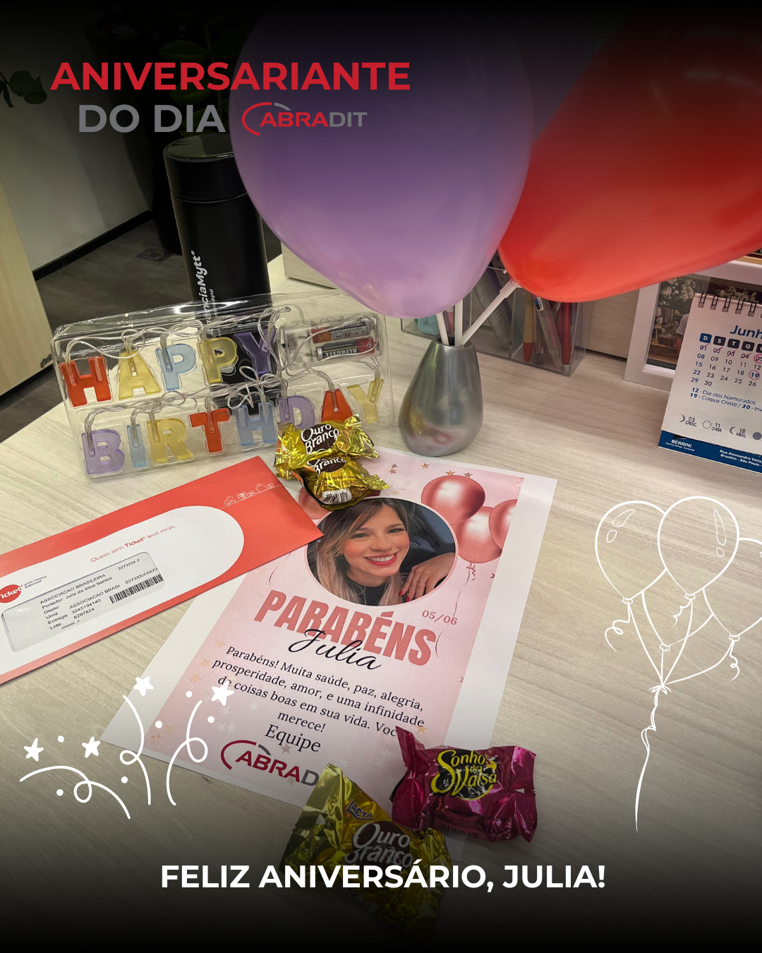05 de Junho – Aniversário da Julia